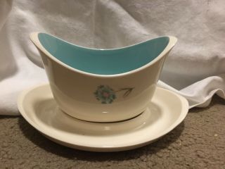 Vintage Mid Century Taylor,  Smith And Taylor Boutonniere Sauce Boat & Underplate