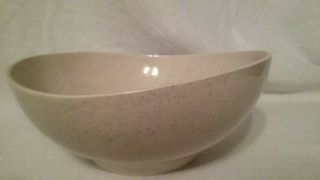 Vintage Red Wing Quail Tan Speckled Serving Bowl 12 X 11 1/2 X 4 "