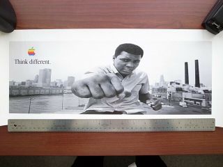 Muhammad Ali - Think Different Apple Poster - 19 X 6.  5 Inch