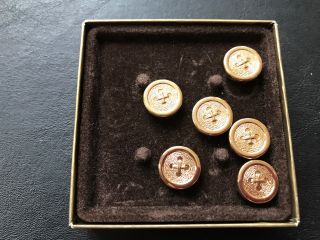 Set Of 6 Avon Vintage Gold Tone Button Covers Enhancers Novelty Unique Jewelry