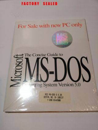Vintage Ms - Dos 5 Operating System Software 5 1/4 5.  25 Disks