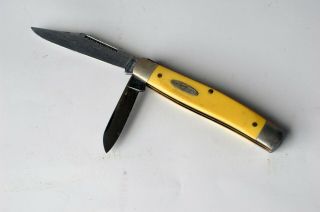 Vintage Usa Made Yellow 522 Old Cultler 2 Blade Large Jack Pocket Knife