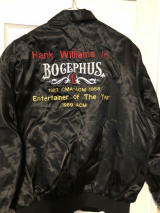 Vintage 80’s Bogephus Hank Williams Jr Nylon Jacket Country Size Xx