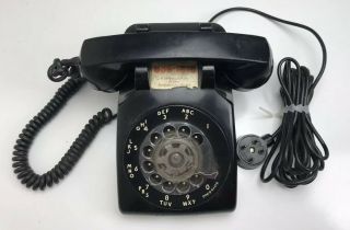 Vintage Black Western Electric Retro Rotary Dial Telephone Phone Tabletop Bell