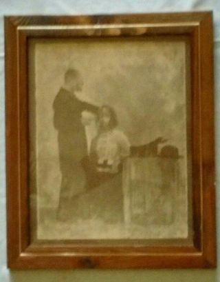 Vintage R Hendrickson Framed Photo Print Woman At Doctor