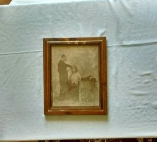 Vintage R Hendrickson Framed Photo Print Woman at Doctor 2
