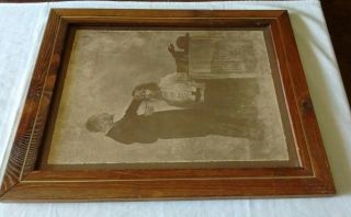 Vintage R Hendrickson Framed Photo Print Woman at Doctor 3