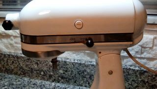 Vtg Kitchen - Aid 10 - Speed Mixer K45 Hobart w/Stainless Steel Bowl & Attachments 7