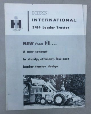 Vintage Ih International Harvester 3414 Loader Tractor Brochure Cr - 2105 - M