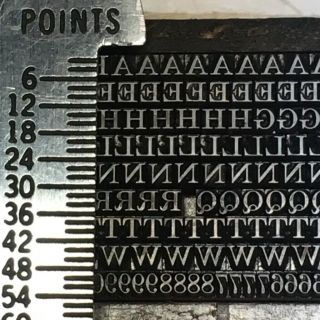 Century Schoolbook 6 pt - Letterpress Type - Metal Lead Font Vintage Fonts Sorts 2