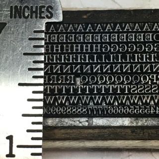 Century Schoolbook 6 pt - Letterpress Type - Metal Lead Font Vintage Fonts Sorts 3