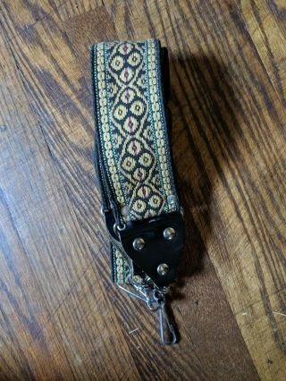 Vintage Hippie Camera Strap Tricolor Yellow Red Green