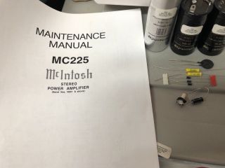 Deluxe Power Supply Restoration Kit McIntosh MC - 225 MC225 Tube Amplifier 3