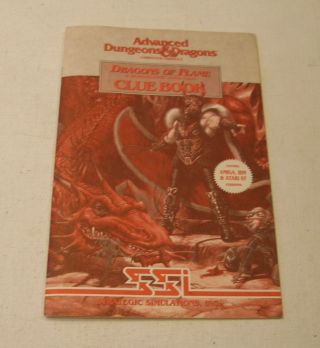 Ad&d Dragons Of Flame Clue Book By Ssi For Amiga,  Ibm Pc And Atari St
