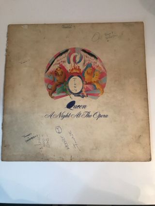 Vintage Queen Freddy Mercury A Night At The Opera Lp Record Vinyl Album 1975