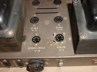 50 ' s EICO HF - 30 Amplifier EL84 / 6BQ5 Mono Tube Amp DIY Hi - Fi 5