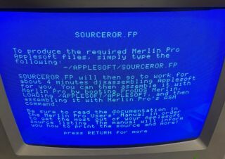 Merlin Pro - 8 Bit Assembly Programming for Apple II Also Sourcerer - Disk,  Book 7