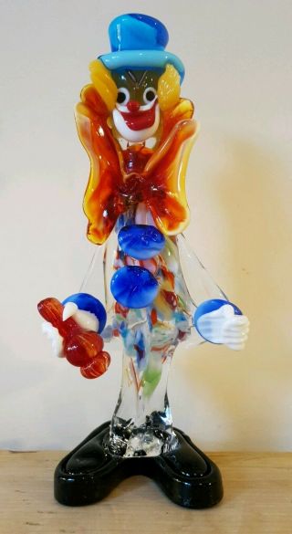 Vintage Murano Art Glass Clown 1960 