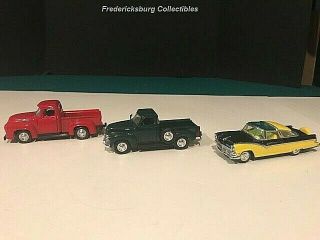 Set Of 3 Vintage 1950s Trucks And Car 1:43 -,  No Boxes