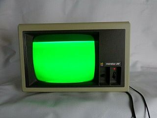 Vintage 1983 Apple Monitor III,  12 - inch CRT Green Phosphor A3M0039,  Japan, 6