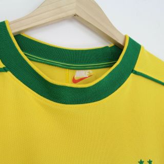 Vintage Nike Brasil Brazil 1998 2000 Ronaldo Football Soccer Jersey Shirt L 4524 4