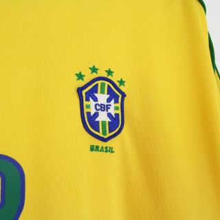 Vintage Nike Brasil Brazil 1998 2000 Ronaldo Football Soccer Jersey Shirt L 4524 6