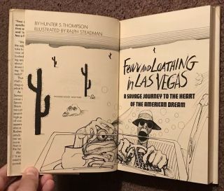 Fear And Loathing In Las Vegas by Hunter S Thompson First Edition Book RARE 3