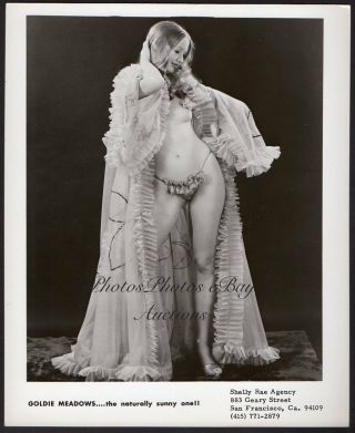 Goldie Meadows Busty Leggy Burlesque Dancer Stripper Vintage Orig Photo 8x10