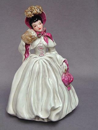 Vintage 1952 Florence Ceramics " Scarlett " Porcelain Gone With The Wind Figurine