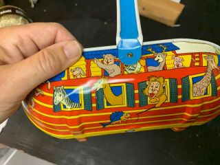 ohio arts ark bucket tin toy beach litho vintage noahs ark oval animals 3