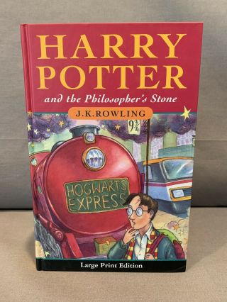 1st Large Print Edition,  1st Print,  Uk Harry Potter And The Philosopher 