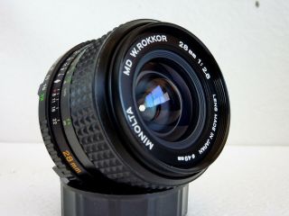 Minolta Md W.  Rokkor 28mm F/2.  8 Lens - One Owner - Near