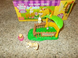 Vtg Kenner Lps Littlest Pet Shop Zoo Baby Tiger Cockatoo Play Set 1993