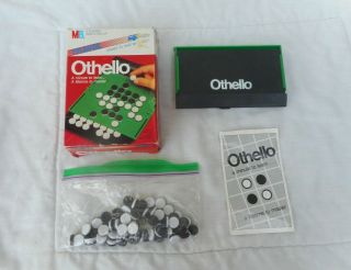 Vintage 1986 Milton Bradley Travel Othello Game 4713 Strategy Game Complete