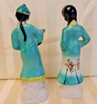 Set of 2 Vintage Ceramic Asian Woman And Man Figurines Made in Japan 3