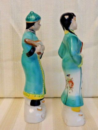Set of 2 Vintage Ceramic Asian Woman And Man Figurines Made in Japan 4