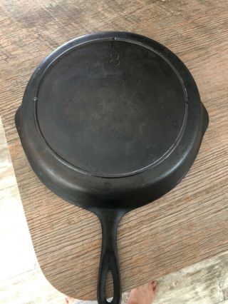 Vintage Lodge Cast Iron Skillet 8 Three Notch Heat Ring.  Cleaned And Seasoned