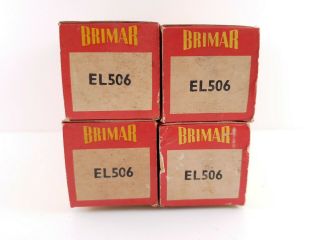 4 X El506 Brimar Nos/nib Tubes.  British Made.  C11 En - Air