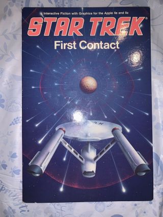 Star Trek First Contact Interactive Fiction Video Game For Apple Ii/iie/iic