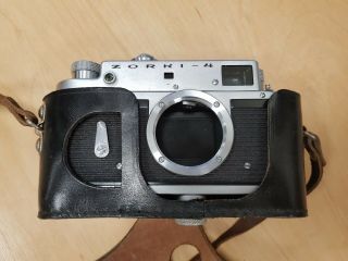 27 Vintage Zorki 4 35mm Film Camera Body Only,  Leather Case