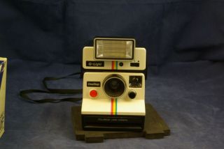 Classic Polaroid One Step Rainbow Instant Sx - 70 Film Land Camera - With Q - Light