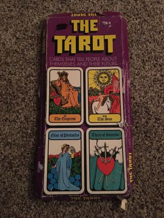 Vtg 1972 The Tarot Cards Card Set W/original Box.  Includes Tarot Reading Book