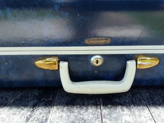 Samsonite Vintage Marbled Blue Suitcase/ Luggage 24 