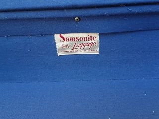 Samsonite Vintage Marbled Blue Suitcase/ Luggage 24 