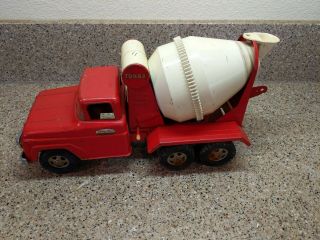 Vintage Tonka Red Concrete Cement Mixer Truck Mount Minn.  Parts 3