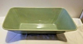 Vintage Kay Finch California Pottery Large Rectangle Bowl Light Green