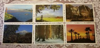 6 Vintage Laminated Place mats California USA 3