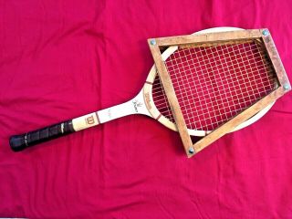Vintage Wilson Jack Kramer Tennis Racquet With Press