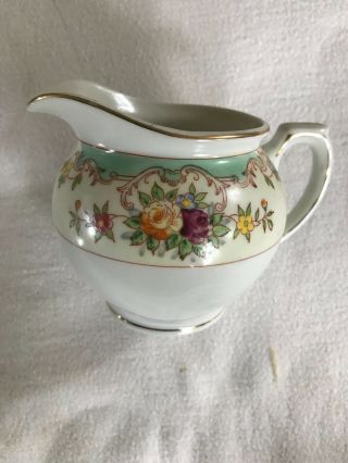 Vintage Noritake Tea set,  Includes 4 Teacups and Saucers and a Sugar and Creamer 5
