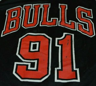 Vtg Dennis Rodman Chicago Bulls Champion NBA Basketball Jersey 48 2